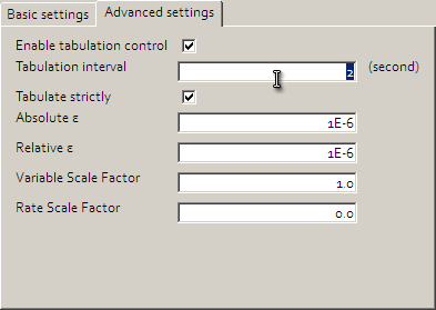 Tabulation controls